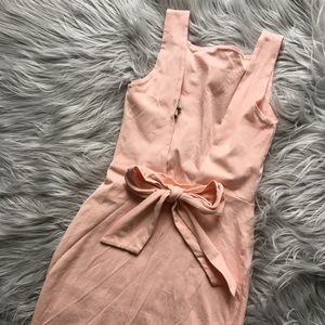 ASOS Pink Bowback Bodycon Midi Dress
